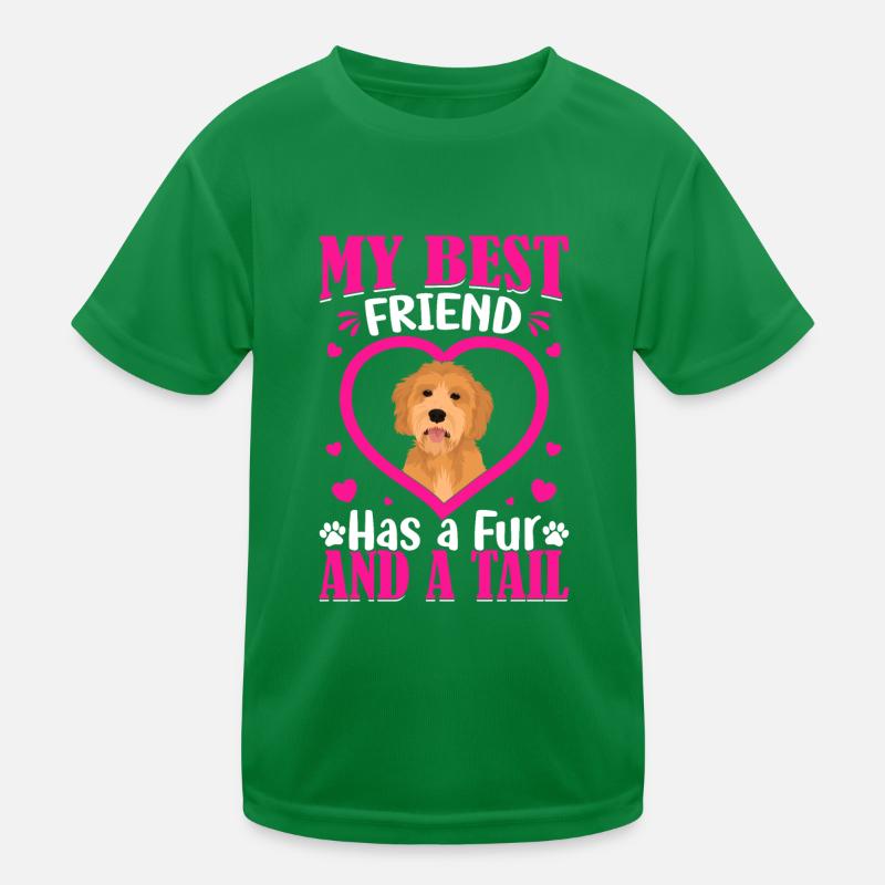 Goldendoodle Bester Freund Hat Fell Und Schwanz Kinder Funktions-T-Shirt