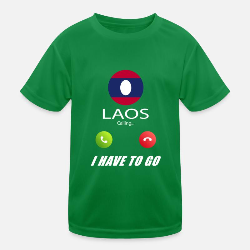 Laos calls lusiger flags saying Kids Functional T-Shirt