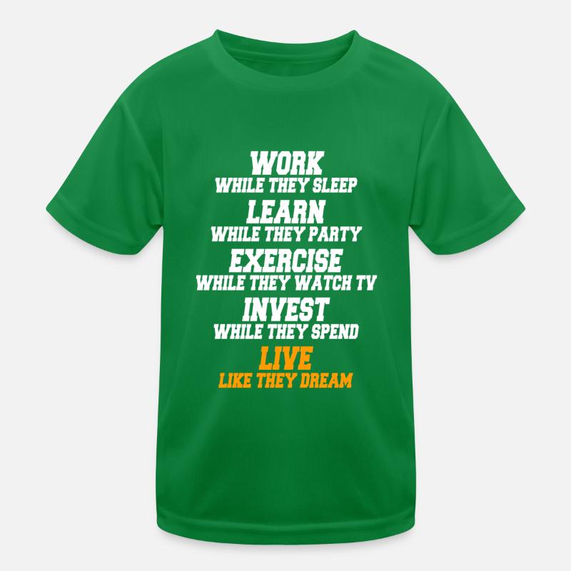 Work While They Sleep Spruch Unternehmer Erfolg Kinder Funktions-T-Shirt
