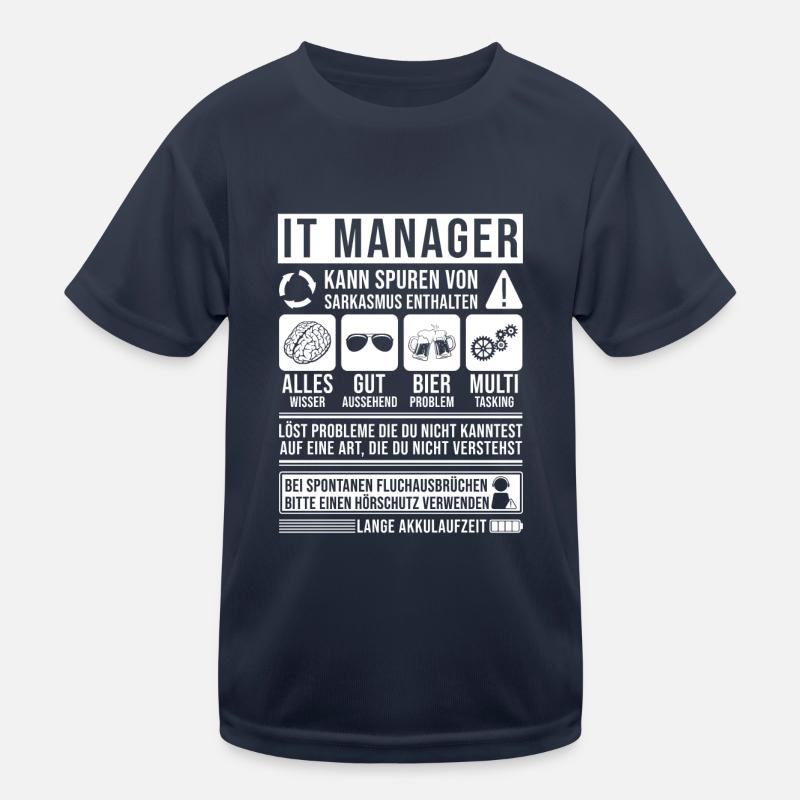 IT Manager Spruch lustig Kinder Funktions-T-Shirt