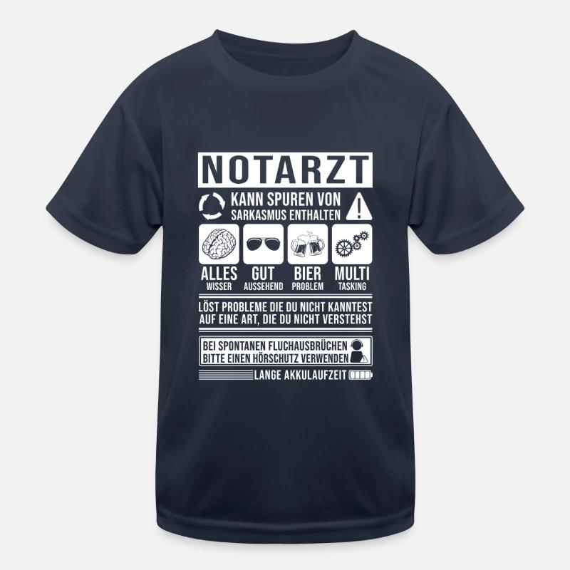 Notarzt Spruch lustig Kinder Funktions-T-Shirt