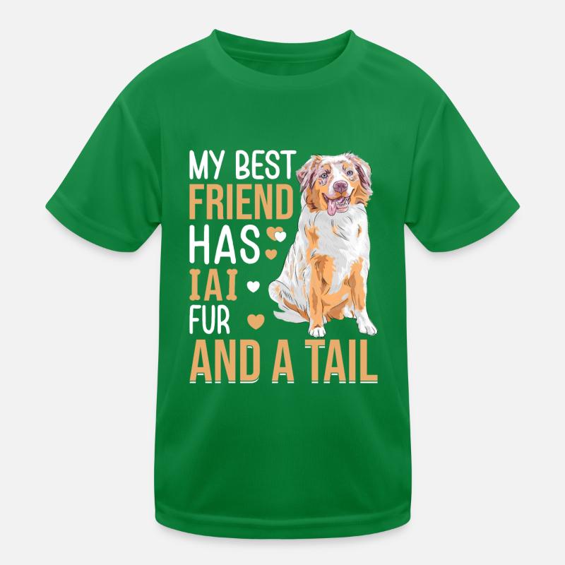 Australian Shepherd Bester Freund Hat Fell Und Kinder Funktions-T-Shirt