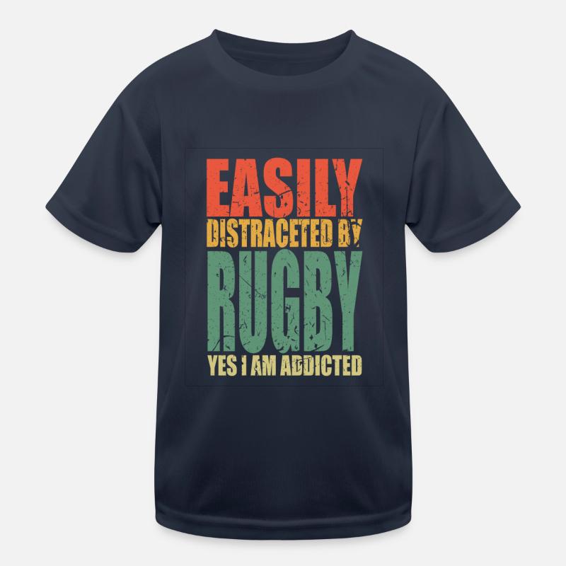 Rugby saying funny Kids Functional T-Shirt