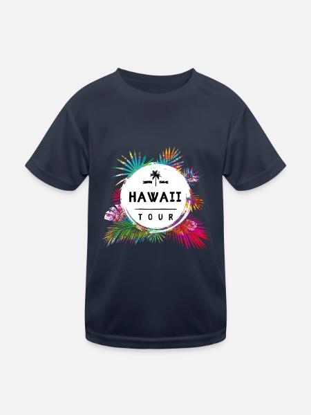 Hawaii Tour Bunt - Kinder Funktions-T-Shirt - Navy