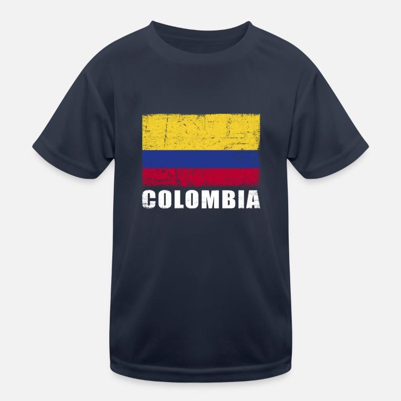 Drapeau de la Colombie Grunge Drapeau de la Colombie T-shirt sport Enfant