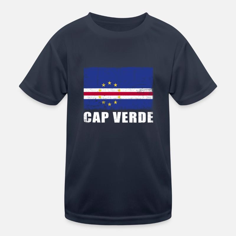 Drapeau du Cap-Vert Grunge Drapeau du Cap-Vert T-shirt sport Enfant