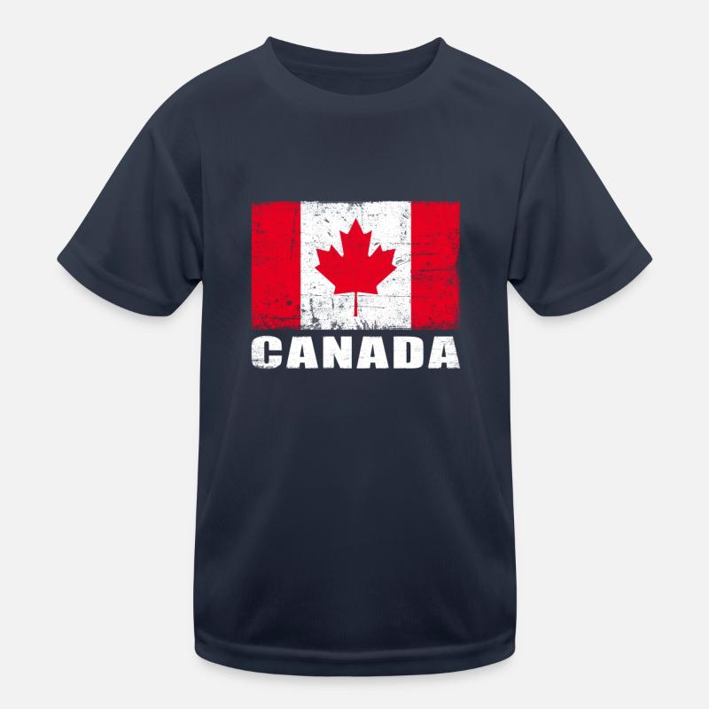 Drapeau du Canada Grunge Drapeau du Canada T-shirt sport Enfant