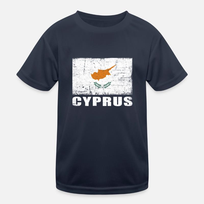 Drapeau de Chypre Grunge Drapeau de Chypre T-shirt sport Enfant