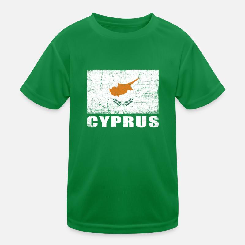 Drapeau de Chypre Grunge Drapeau de Chypre T-shirt sport Enfant