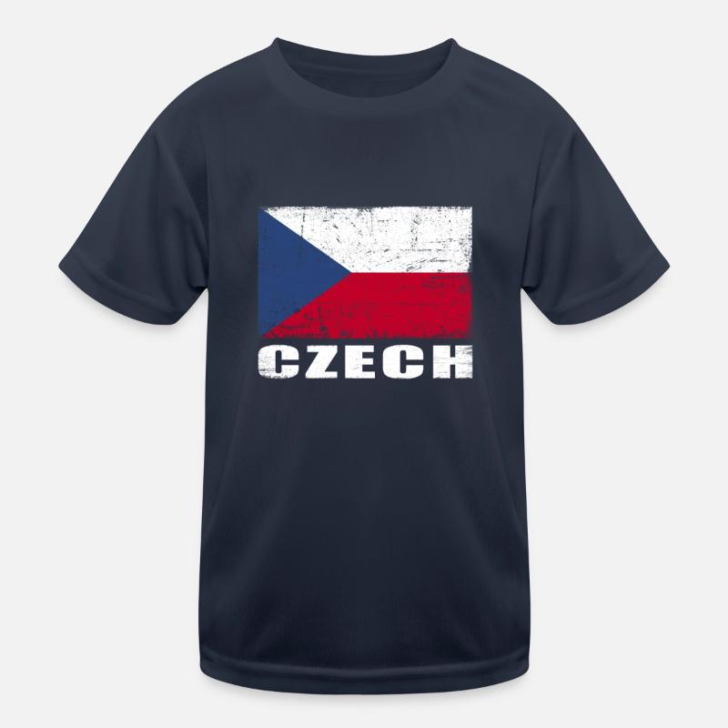 Drapeau de la République tchèque Grunge Drapeau tchèque T-shirt sport Enfant