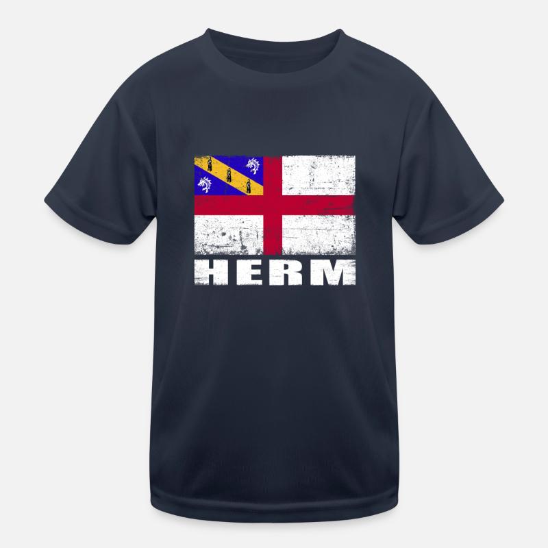 Drapeau Herm Grunge Drapeau Herm T-shirt sport Enfant