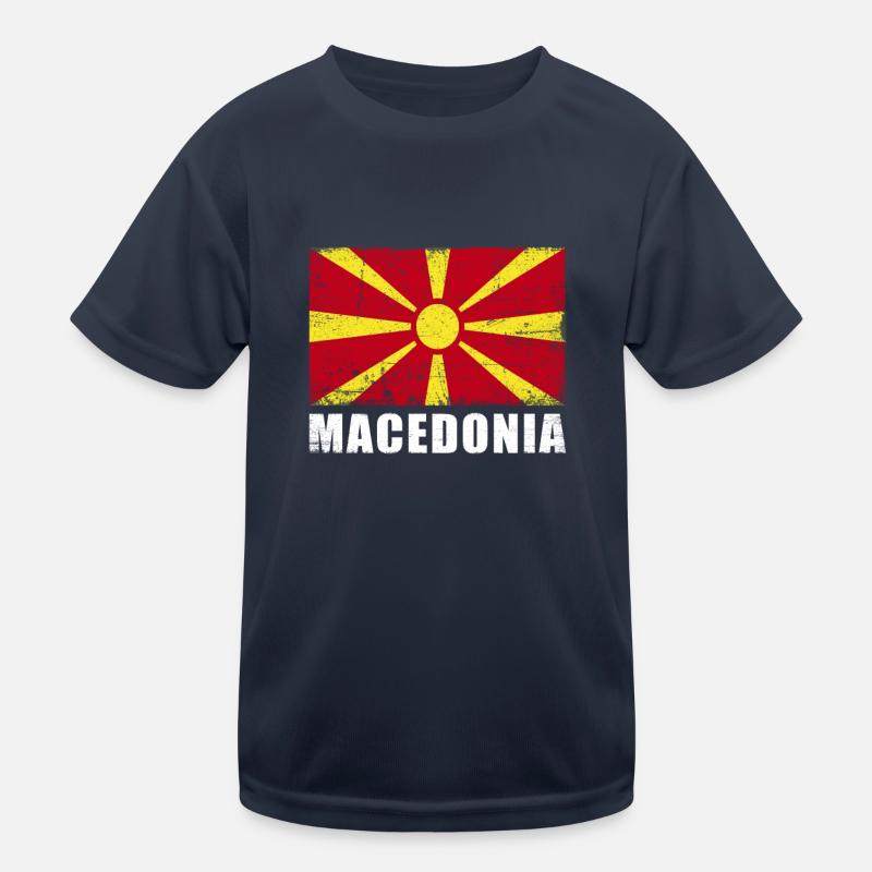 Drapeau de la Macédoine Grunge Drapeau de la Macédoine T-shirt sport Enfant