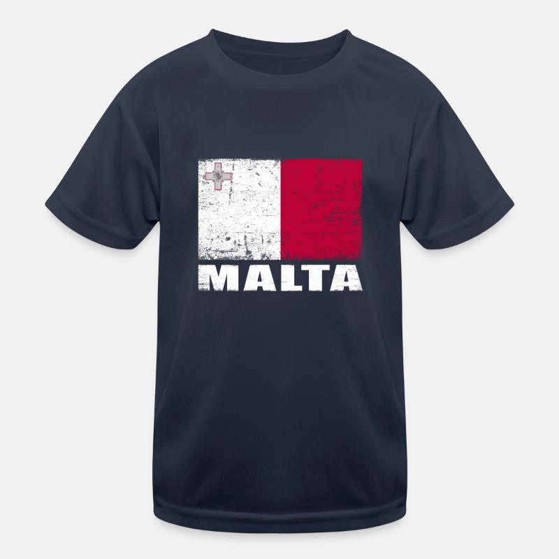 Drapeau de Malte Grunge Drapeau de Malte T-shirt sport Enfant