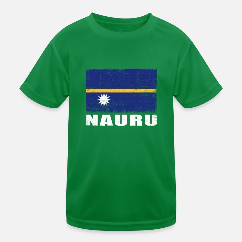 Drapeau de Nauru Grunge Drapeau de Nauru T-shirt sport Enfant