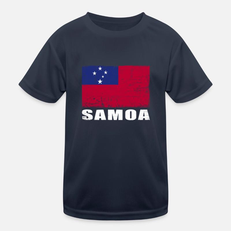 Drapeau samoa Grunge Drapeau samoa T-shirt sport Enfant