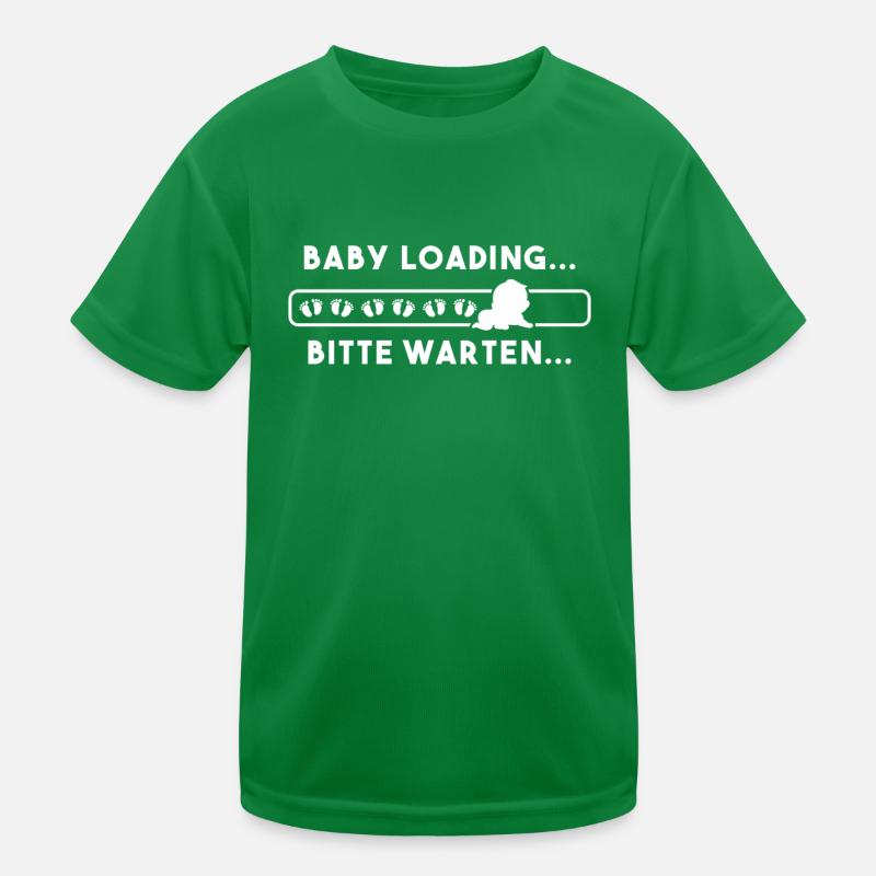 Baby Loading Bitte Warten Kinder Funktions-T-Shirt