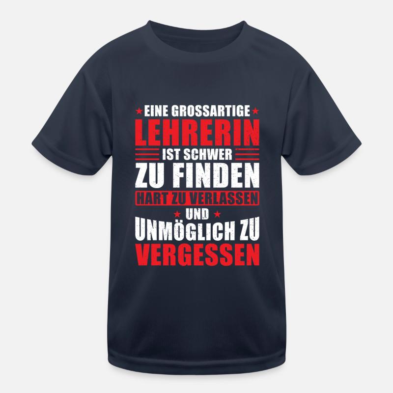 Lehrerin Abschied Spruch Eine großartige Lehrerin Kinder Funktions-T-Shirt