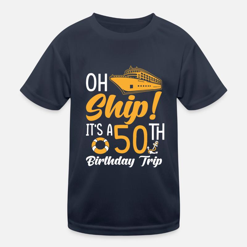 Kreuzfahrt 50. Geburtstag Reise Kinder Funktions-T-Shirt