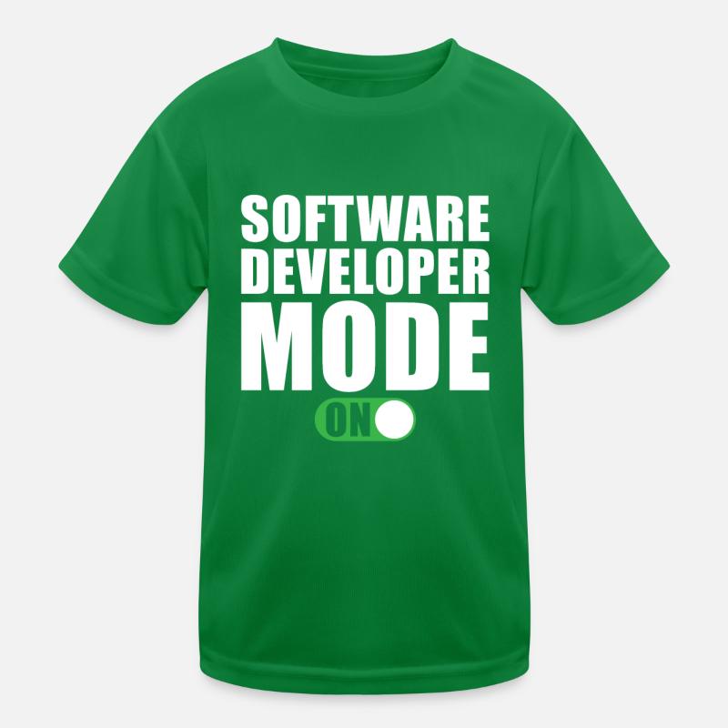 Software Developer Mode On Kids Functional T-Shirt