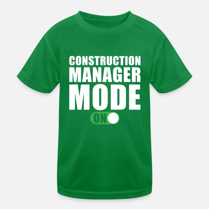 Construction Manager Mode On Kids Functional T-Shirt