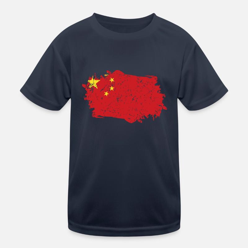 Drapeau de Chine Grunge Drapeau de Chine T-shirt sport Enfant