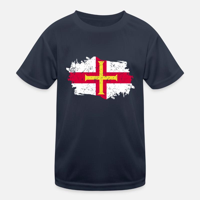 Drapeau de Guernesey Grunge Drapeau de Guernesey T-shirt sport Enfant