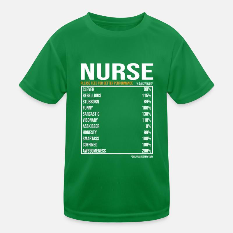 Krankenschwester tageswerte Lustige Kinder Funktions-T-Shirt