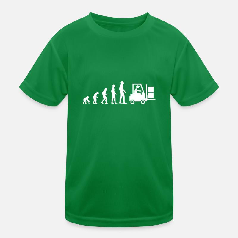 Evolution Gabelstapler Mann Humor Gabelstapler Kinder Funktions-T-Shirt