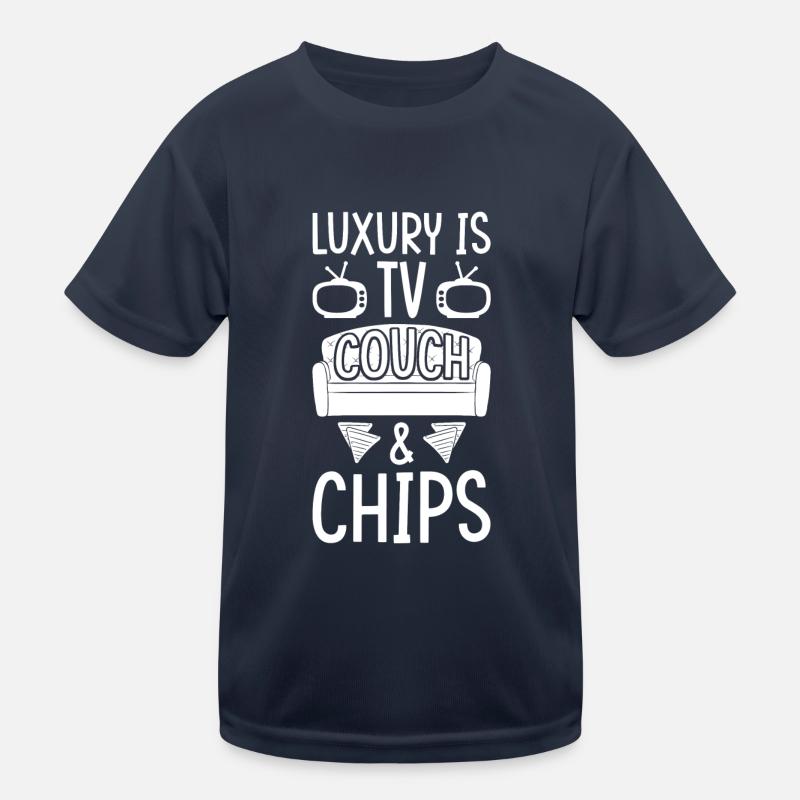 TV Sofa Chips Kinder Funktions-T-Shirt
