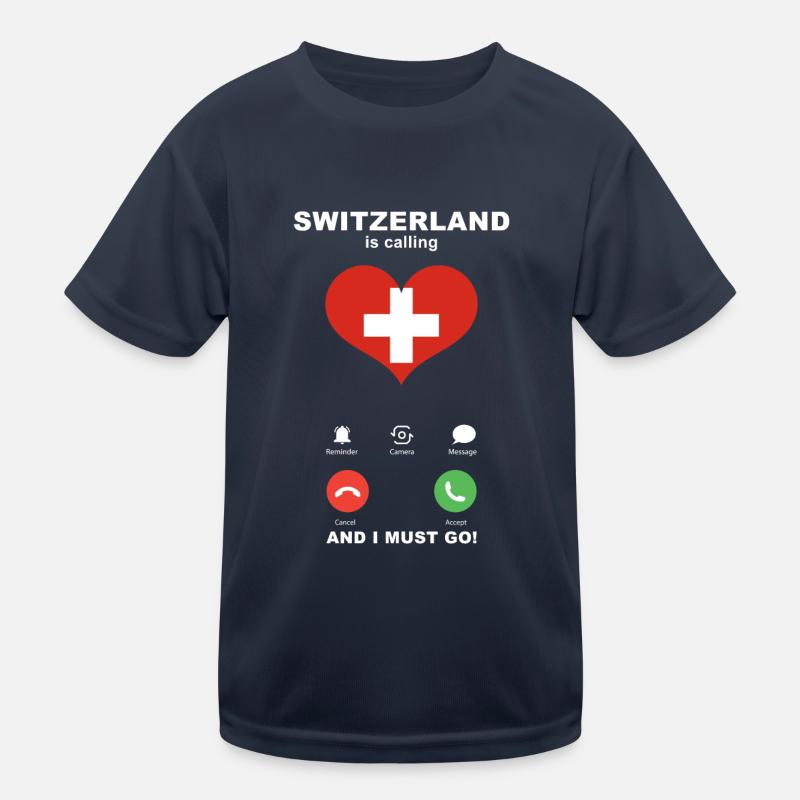 Schweiz is calling Schweiz Herz Souvenir Kinder Funktions-T-Shirt