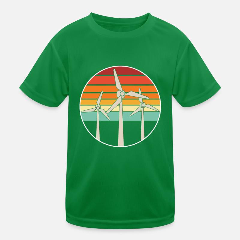 Énergie éolienne Éolienne Éolienne Éolienne Éolienne renouvelable T-shirt sport Enfant