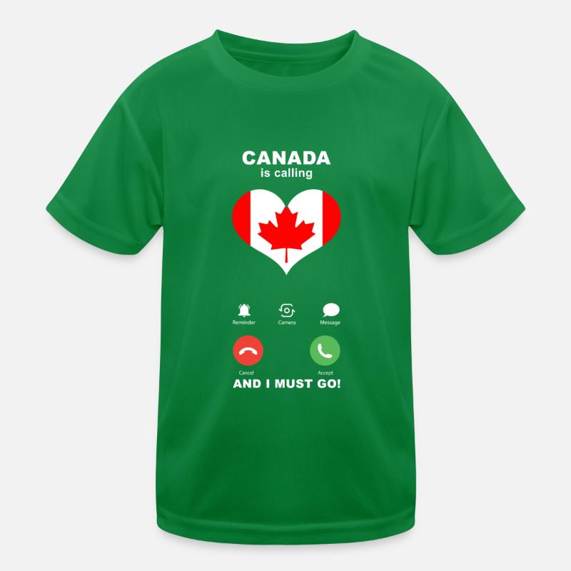 Kanada is calling Kanada Herz Souvenir Kinder Funktions-T-Shirt