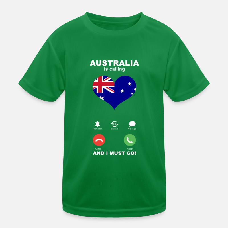 Australien is calling Australien Herz Souvenir Kinder Funktions-T-Shirt