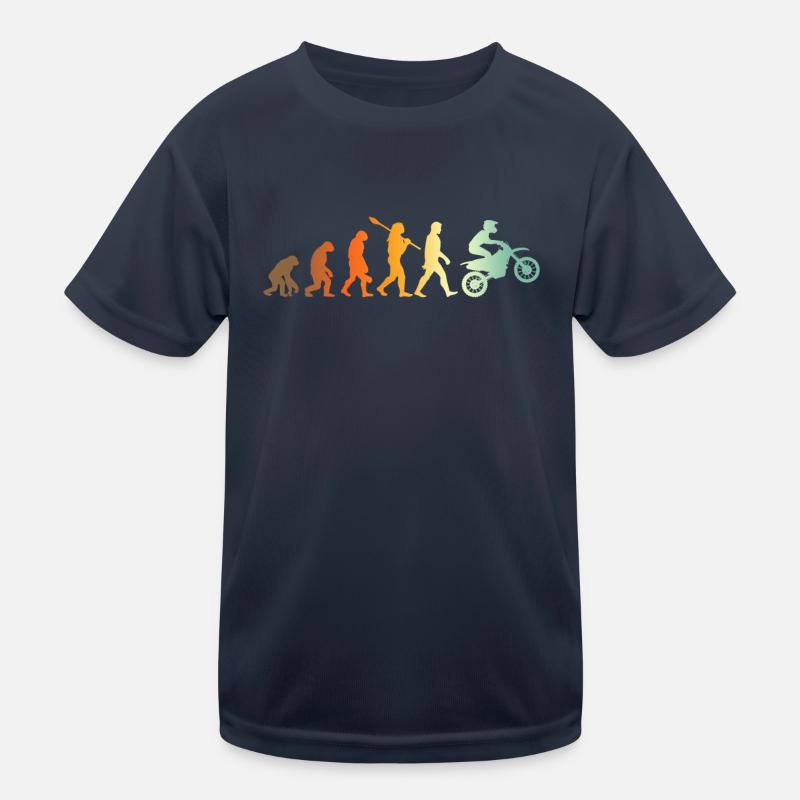Motocross Biker Evolution Motorcross Kids Functional T-Shirt