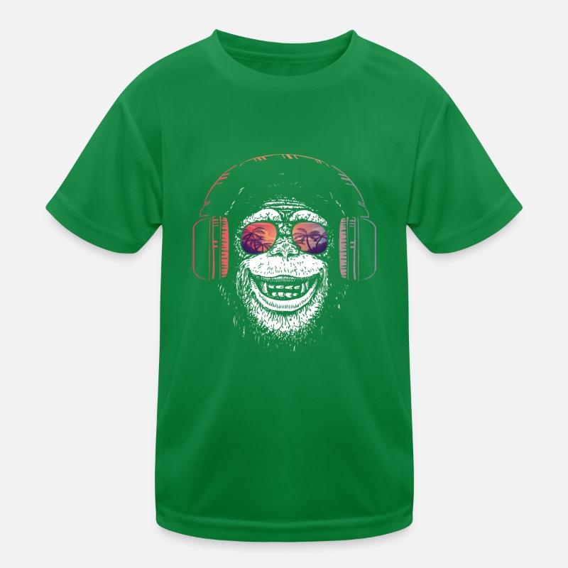Monkey Dj Casque T-shirt sport Enfant