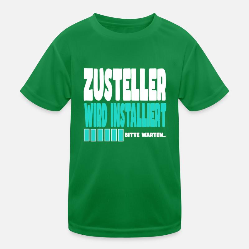 Zusteller wird installiert Kinder Funktions-T-Shirt