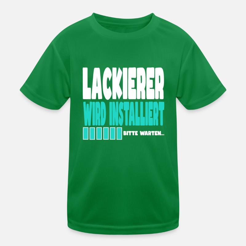 Lackierer wird installiert Kinder Funktions-T-Shirt