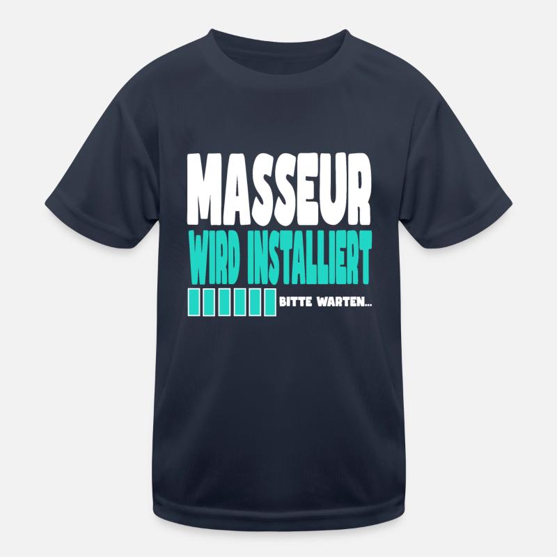 Masseur wird installiert Kinder Funktions-T-Shirt