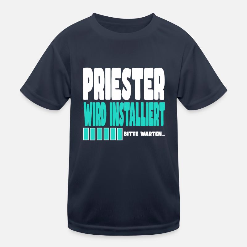 Priester wird installiert - Kinder Funktions-T-Shirt - Navy