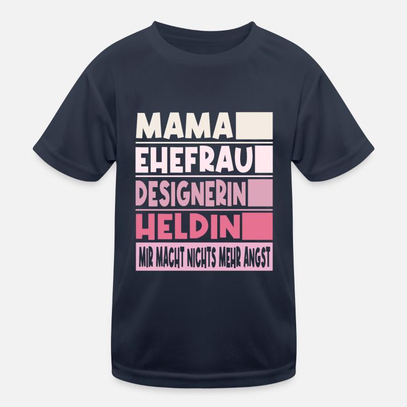Designerin Mama Ehefrau Heldin Kinder Funktions-T-Shirt