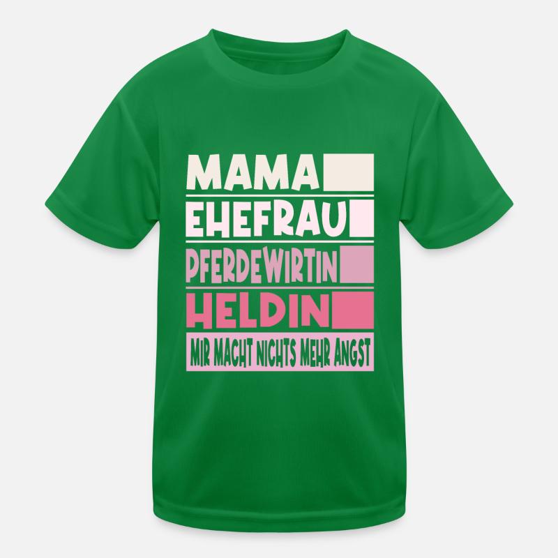Pferdewirtin Mama Ehefrau Heldin Kinder Funktions-T-Shirt