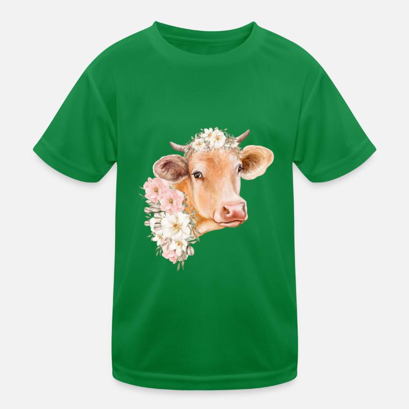 VACHE AVEC DES FLEURS T-shirt sport Enfant