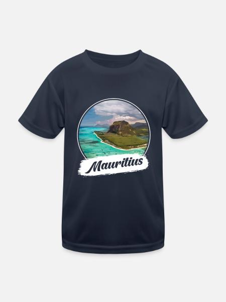 Mauritius Souvenir - Kids Functional T-Shirt - navy - Front