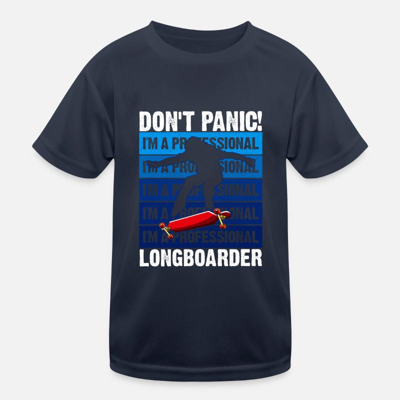 Lonagboarding Ich Bin Longboarder Kinder Funktions-T-Shirt