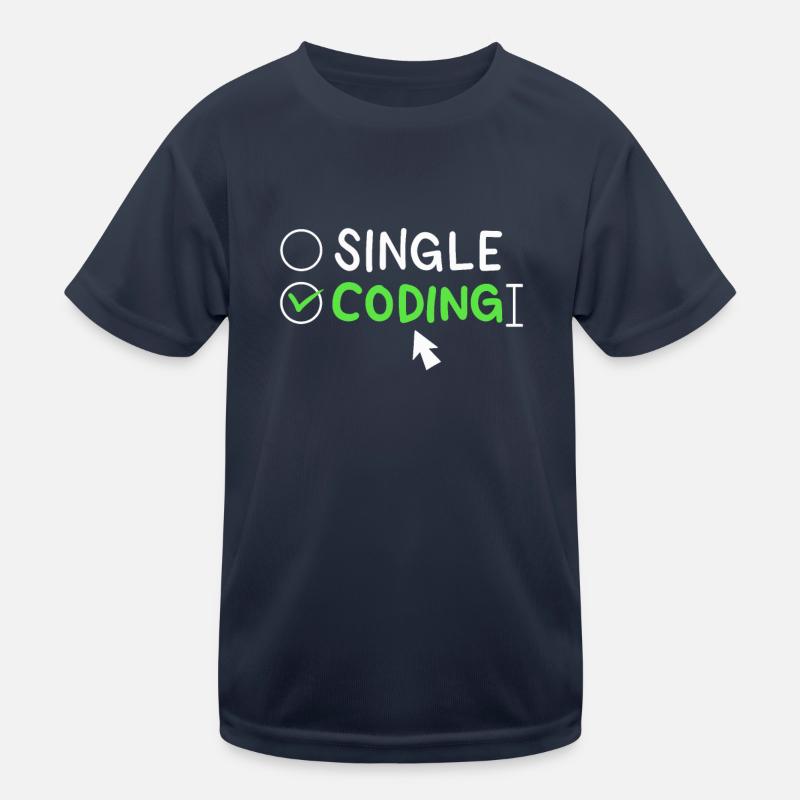 Programmierung Single Coding Software Engineer Kinder Funktions-T-Shirt