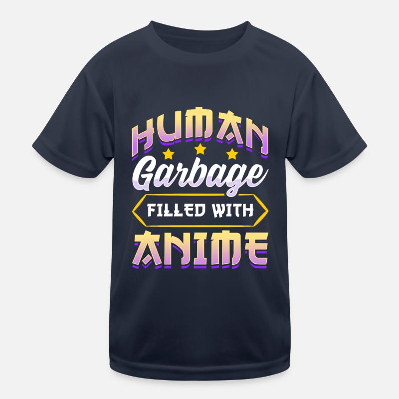Lustiges Anime Manga Design Human Garbage Kinder Funktions-T-Shirt