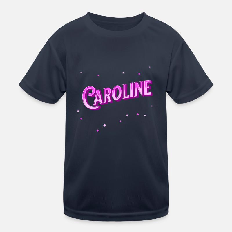 Caroline name personalized - Kids Functional T-Shirt - navy
