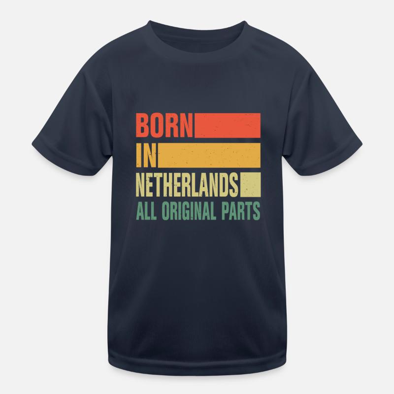 Born in Netherlands Kids Functional T-Shirt