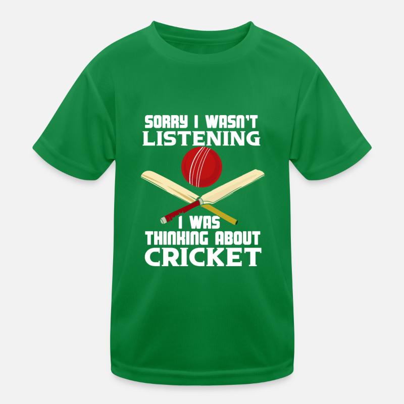 Ich Dachte An Cricket Kinder Funktions-T-Shirt