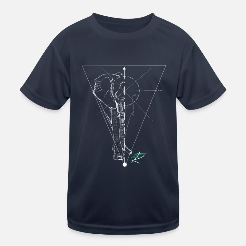 Ligne fine éléphant T-shirt sport Enfant